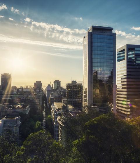 City in the morning